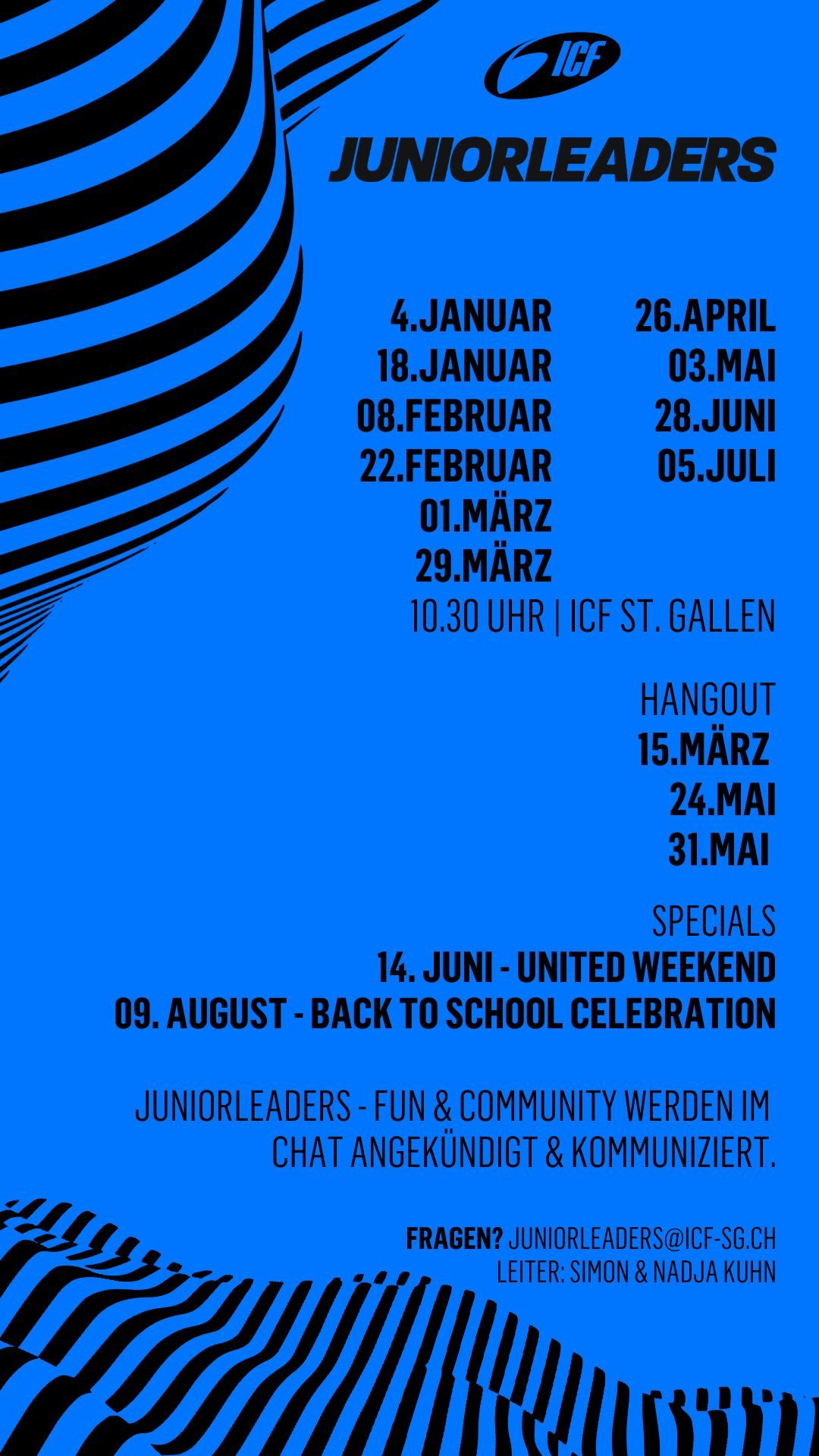 ICF SG juniorleaders daten 2026